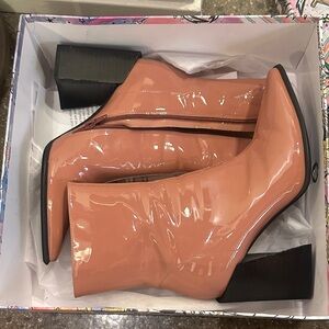Jeffrey Campbell Glossy Tan Heeled Boots